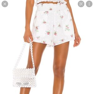For Love & Lemons Tarte Eyelet Short in Floral Eyelet
